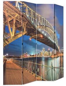 Paravan de cameră pliabil, 160 x 170 cm, Sydney Harbour Bridge