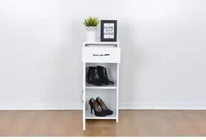 Dulap pantofi din pal, Emese Homs, alb, 80 x 35 x 33 cm