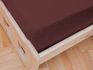 Cearsaf Jersey EXCLUSIVE cu elastic 90x200 cm maro Gramaj (densitatea fibrelor): Lux (190 g/m2)