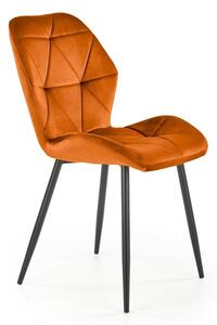 Scaun Briana pentru bucatarie, tapiterie catifea, cadru metal, 48x53x86x50 cm, stil modern