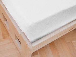 Cearsaf Jersey EXCLUSIVE cu elastic alb 140 x 200 cm