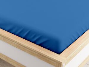 Cearsaf Jersey MICRO cu elastic albastru inchis 90x200 cm