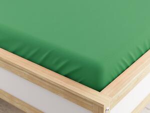 Cearsaf Jersey MICRO cu elastic verde 90x200 cm
