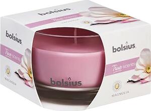 Lumânare parfumată Bolsius pahar mediu, magnolie, durata de ardere 24 h