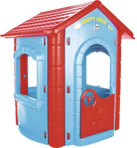 Căsuță pentru copii Happy House 112x104,5x131 cm albastru/roșu