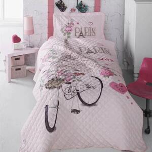 Cuvertură de pat Clasy-matlasată o persoană-PARIS LOVE - LenjeriiPat-Pucioasa.ro - Magazin Online lenjerii pat