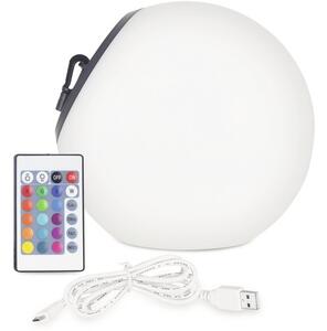Glob luminos solar cu LED integrat Top Light Ball Ø20 cm, telecomandă & USB, lumină RGB, pentru exterior IP44