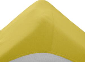 Cearsaf Jersey cu elastic pentru patut copii 70x140 cm galben