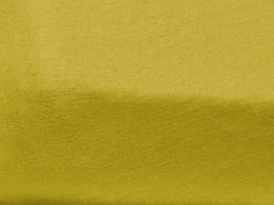 Cearsaf Jersey pentru patut copii galben 60x120 cm