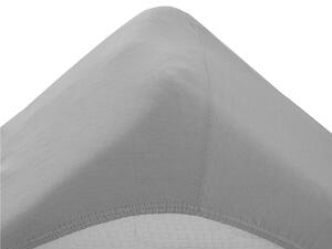 Cearsaf Jersey pentru patut cu elastic gri deschis 70x140 cm