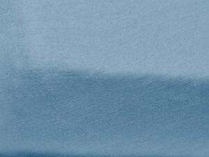Cearsaf Jersey pentru patut copii albastru deschis 70 x 140 cm