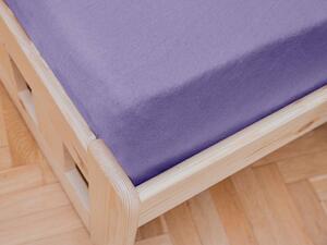 Cearsaf din material Jersey EXCLUSIVE cu elastic violet deschis 160x200-cm