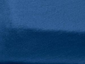 Cearsaf Jersey pentru patut copii cu elastic albastru inchis 70x140 cm
