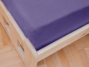 Cearsaf Jersey EXCLUSIVE cu elastic violet inchis 160 x 200 cm
