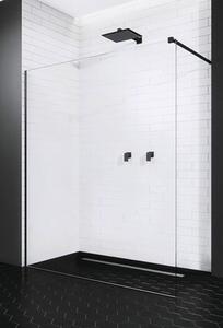 Perete duș tip walk-in Radaway Modo New Black II, 110 cm, sticlă transparentă, profil negru