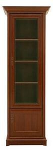 Vitrina de living KENT dreapta, castan, PAL/sticla securizata, 71x43x2
