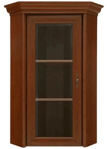 Vitrina KENT ENAD1WN, castan, PAL/sticla securizata, 59x59x115 cm