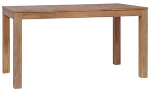 Masa din lemn masiv de tec cu finisaj natural, 140x70x76 cm