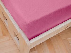 Cearsaf Jersey cu elastic roz 140 x 200 cm