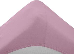 Cearsaf Jersey EXCLUSIVE cu elastic roz 200 x 220 cm