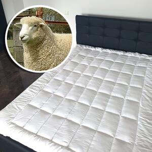 Protecție de pat 100% naturală umplută cu lână - 140 x 200 cm - LenjeriiPat-Pucioasa.ro - Magazin Online lenjerii pat