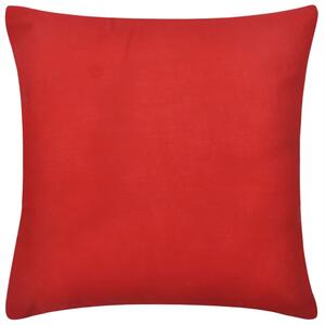 Huse de pernă din bumbac, 50 x 50 cm, roșu, 4 buc