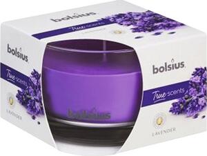 Lumânare parfumată Bolsius în pahar mediu aromă lavandă, durata de ardere 24 h