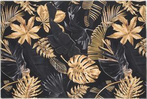 Covor Allegro model frunze tropicale negru 130x200 cm