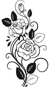 Sticker trandafiri PT5013 75x40 cm