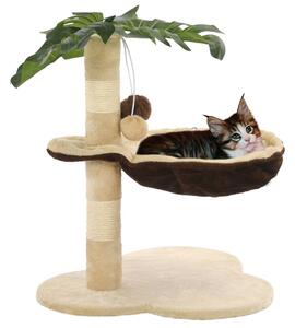 Ansamblu pisici cu stâlpi funie sisal, 50 cm, bej și maro