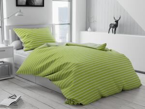 Lenjerie de pat bumbac Caprivi verde Tip plic hotel Dimensiune lenjerie de pat: 70 x 90 cm | 140 x 220 cm