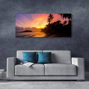 Tablou pe panza canvas Sea Sun Peisaj Galben Negru