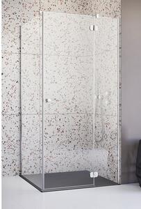Cabină de duș rectangulară Radaway Torrenta KDJ 100x90x195 cm sticlă transparentă profil crom dreapta