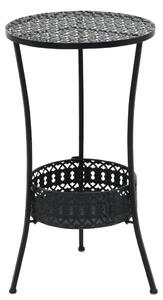 Masă de bistro, negru, 40 x 70 cm, metal