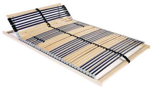Bază de pat cu șipci, 42 șipci, 7 zone, 100 x 200 cm