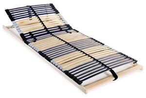 Bază de pat cu șipci, 42 șipci, 7 zone, 70 x 200 cm