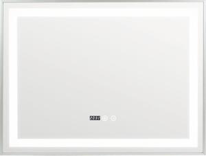Oglindă baie cu ramă, iluminare LED, dezaburire și funcție Touch 80x60 cm IP44 80-7-3-3K