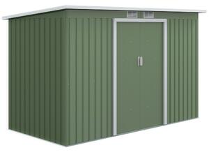 Outsunny, magazie pentru scule, casuta de gradina, sopron pentru unelte 280x130x172cm, Verde deschis | Aosom Romania