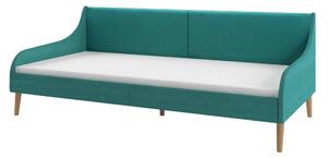 Cadru de pat canapea, material textil, verde