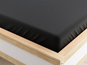 Cearsaf Jersey MICRO cu elastic negru 180 x 200 cm