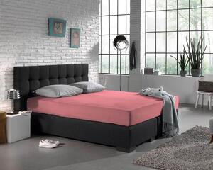 Cearsaf de pat dublu cu elastic Enkel, 140 x 200, roz