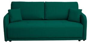 Canapea BERNA S extensibila, 3 locuri, cu arcuri si lada depozitare, verde inchis, 210x110x90 cm