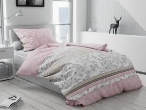 Lenjerie de pat din bumbac Culoare Roz, FORENZA Dimensiune lenjerie de pat: 70x90 cm; 140x220 cm