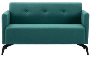 Canapea 2 locuri, tapițerie textilă, 115 x 60 x 67 cm verde