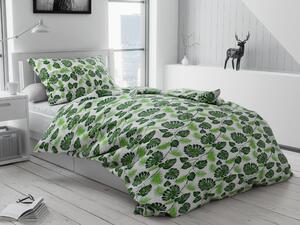 Lenjerie de pat creponata Culoare Verde, NIZANA Dimensiune lenjerie de pat: 2 buc 70 x 90 cm | 200 x 220 cm