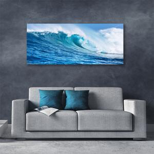 Tablou pe panza canvas Wave Natura Albastru Alb