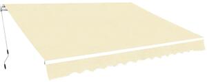 Copertină pliabilă cu acționare manuală, 400 cm, crem