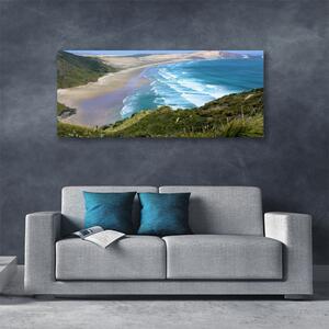 Tablou pe panza canvas Sea Beach Peisaj Maro Alb Albastru