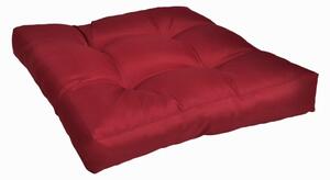 Pernă de scaun tapițată, 50x50x10 cm, roșu vin