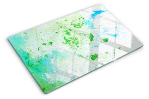 Tocător de bucătărie Vârtejuri abstracte în verde și albastru